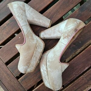 Bed Stu Cobbler Series Leather Loafer Heels from Anthropologie